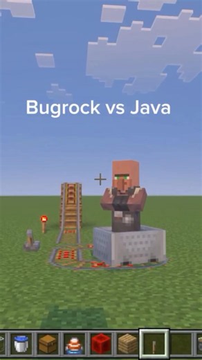 Bugrock vs Java #minecraft #minecraftbuilding #bugrock