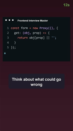 🔍 JS Proxy: Dynamic Form Validation Trick (2025 Interview Hack) | Frontend Interview Master