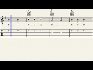 Bingo - Easy Guitar Sheet Music with Tabs & Chords