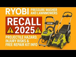 RYOBI Recall 2025: Pressure Washers & Lawn Mowers Exploding Risk | Product Recall Alert