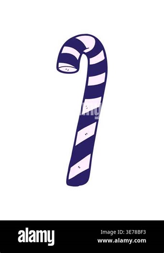 pixelize effect animation of cartoon candy cane Stock Video Footage - Alamy