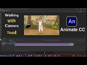Walking With Camera Tool In Adobe Animate CC | 2D Animation Tutorial | Walking Animation