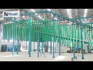 How Metal Pipes Are Powder Coated: Complete Powder Coating Line in Action #powdercoatingline