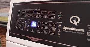 Speed Queen Front Load Stacked Laundry System ATEE9ASP176TW01 B-ROLL