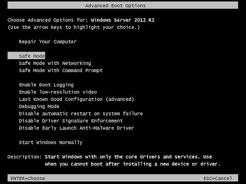 How to boot the Server in Safe mode | Windows Server 2012 R2