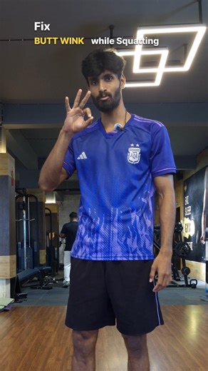 Sourav Bhoi on Instagram: "Butt wink is a common problem faced by a lot of individual which can fe fixed very easily with these 3 steps. . . #hustle #skinnytofit #gymmotivation #focus #fitnessjourney #motivation #buttwink #fix #learnwithme #squats #form"
