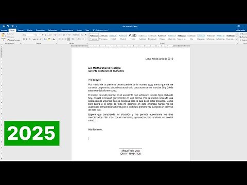 Letter of Permission to Be Absent from Work 2025
