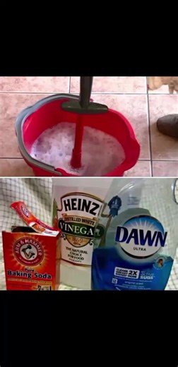 Heavy duty floor cleaner recipe: ONLY use this and it leaves floor spotless. -Substantial Floor Cleaner Ingredients: 1/4 cup white vinegar 1 teaspoon liquid dish cleanser (blue Dawn recommended) 1/4 cup washing soda 2 gallons warm tap water -Instructions: 1.Mix all ingredients in a bucket until sudsy. 2.Mop the area with the solution. 3.Rinsing isn’t required, but wiping down with a towel afterward provides a clean finish. 4.Not recommended for waxed floors, as it may make the wax gunky. #fblife