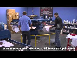 How to Screen Print - Automatic Printing - Detailed instruction - Screen Printing 101 DVD pt 35
