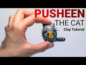 DIY Pusheen Cat & Pizza - Modelling Clay Tutorial