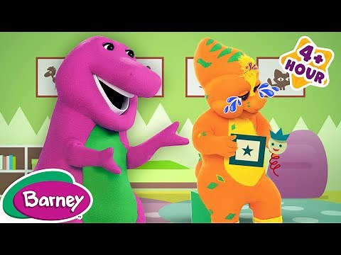 Let's Try To Be Happy | Emotional Learning for Kids | NEW COMPILATION | Barney the Dinosaur