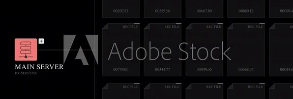 Data Transfer and Server Connection Animation - Main Server to Multiple Servers.