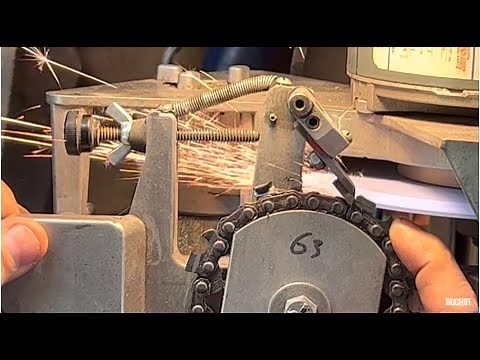 Sharpening your Chainsaw, with the Simington grinder
