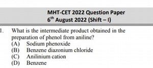 MHT-CET 2022 Question Paper 6th  August 2022 (Shift - I)What i... | Filo