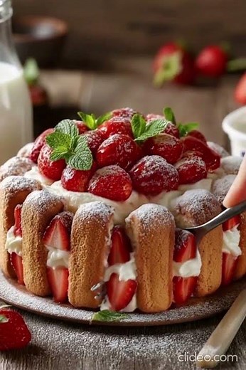 Charlotte aux Fraises Façon Tiramisu