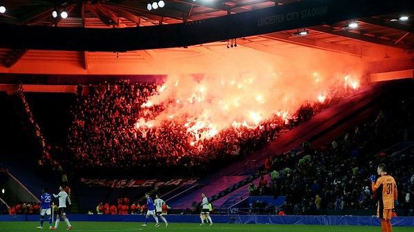 Leicester fans disgusted at away end scenes vs Legia Warsaw