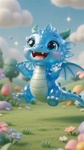 Cute Crystal Dragon Transformation ✨🐉 | Magical Creature Fusion | 3D Animation