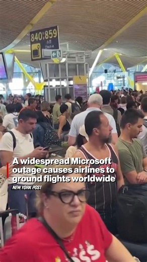 730K views · 1.9K reactions | A worldwide Microsoft outage brought flights, banks, media outlets and companies to a standstill early Friday as travelers were left stranded at JFK and LaGuardia airports. https://trib.al/JS7OkST | New York Post Lifestyle | Facebook