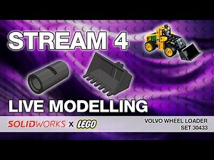 SolidWorks LIVE: Modelling LEGO Volvo Wheel Loader ep4 - Digger Bucket