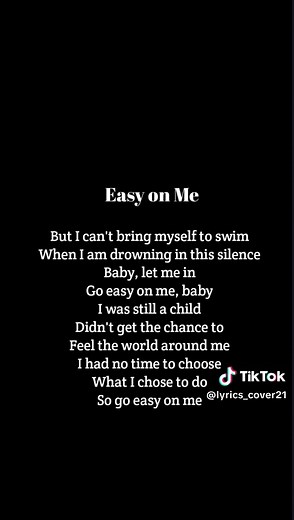Easy on Me: Lyrics Cover by Adele