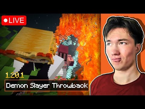 Minecraft Demon Slayer Mod Throwback Live! 🔴