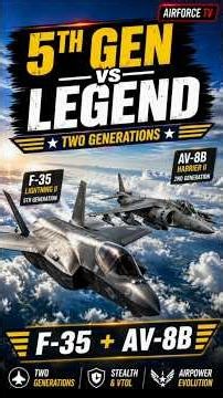 Generations of Airpower | F-35 Lightning II Flies with AV-8B Harrier II