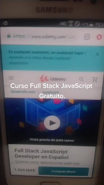 Curso Full Stack Java Script aprenderás HTML, JavaScript, nodejs, vieja, resct js etc.. Siganme para más contenido y compartan. Link en comentarios.