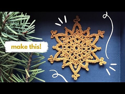 Crochet Snowflake Ornament | Easy Step-by-Step Tutorial!