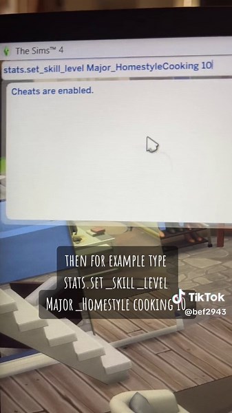 How to level up your sims skills using cheat codes! i will be uploading all the different cheat codes for all different skills asap, follow to keep an eye out for it! #TheSims4 #sims4family #sims4simtok #sims4 #simstok #simtoks #simtokers #simsfy #SimsBuilds #simsgallery #bef2943 #sims4tok #sims4editing #Sims4BuildCc #sims4cc #sims4cheats #sims4cheatcodes