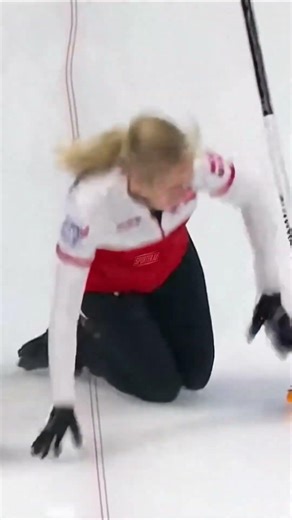 Curler Hits The Wrong Target 😳🥌 #wintersports #curling #funnyshorts #funny #ai