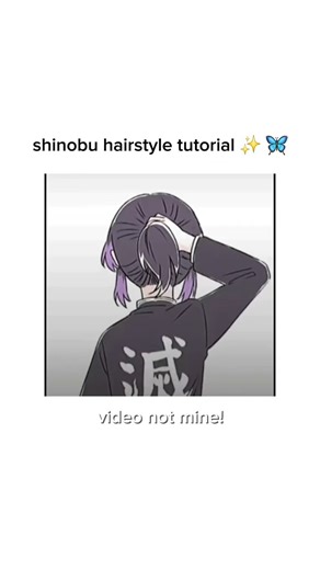 shinobu hair tutorial 🦋 #shorts #demonslayer #hairstyle #trending