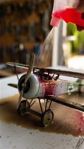 Rusty WW1 German Fighter Plane Restored to Glory ✈️🔥 #ASMRCleaning #ww2history #VintagePlane