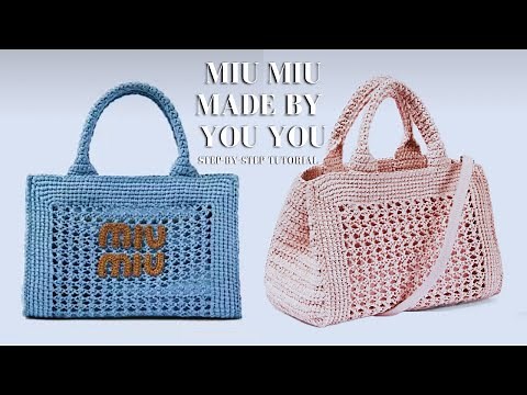 Crochet Your Own Miu Miu Raffia Bag: Step-by-Step Tutorial & Pattern #shortscrochet #crochetbag