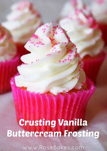 Crusting Vanilla Buttercream Frosting Recipe