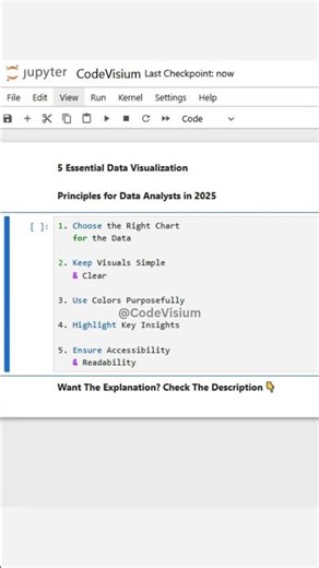 📊 5 Essential Data Visualization Principles for Data Analysts in 2025! #DataAnalyst #Storytelling