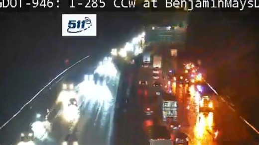 TRAFFIC: Delays on I-285 North following crash on Atlanta Westside