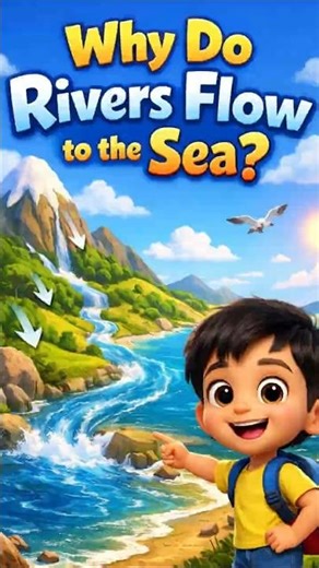 Why do Rivers Flow to The Sea? #educationalvideo #learnscience