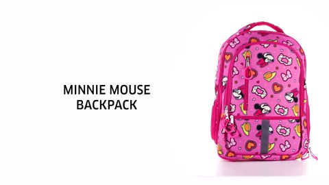 Disney Minnie Mouse Girls Adaptive 17" Laptop Backpack, Pink