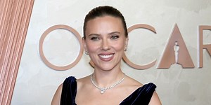 Scarlett Johansson Pairs Her Lacy Lingerie Slip Dress With Beachy Waves for Rare Appearance