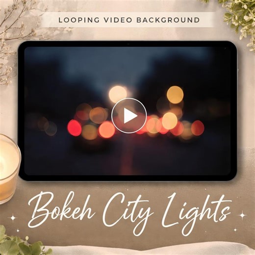 City Night Bokeh Loop Video | Neon, Rain, Motion Background | Looping City Video for Edits, Streams, VJ, Youtube - Etsy