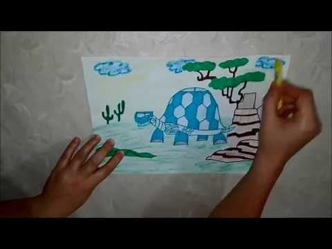 How to draw Tortuga from Wild Kratts