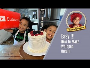 Cake Frosting Recipe with Heavy Whipping Cream 💕 Cute Tutorial 🍰 Cakes with Lorelie