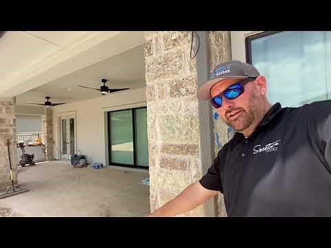 Porcelain tile pool deck