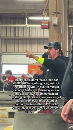 Did you know even 8 year old race car drivers know sign language, just not the typical type!