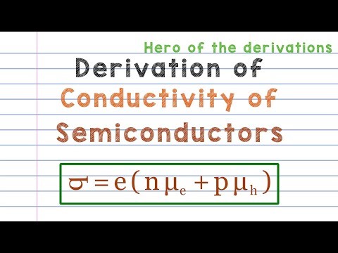 Derivation of conductivity of a semiconductor in terms of mobility • HERO OF THE DERIVATIONS.