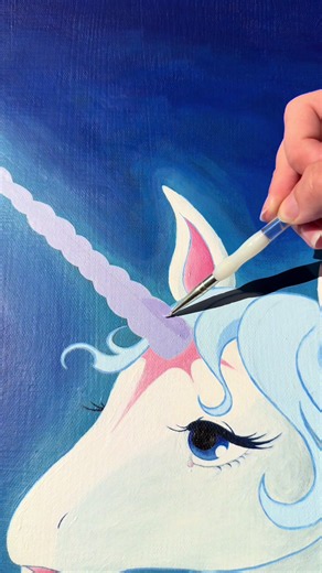 The Last Unicorn painting process — Part 1 (acrylic fantasy art)