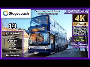 [Stagecoach South] 13 ~ Basingstoke Bus Station ➝ Alton, High Street ➝ Haslemere, Town Hall【4K UW】