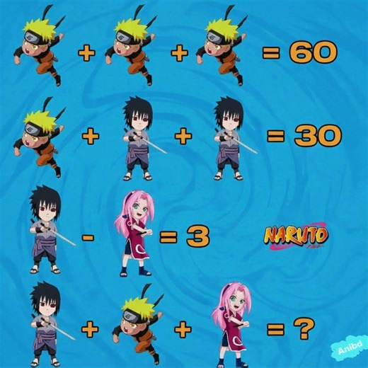 Naruto Math Puzzle 🤯🔥 Can You Solve This Anime Brain Teaser?