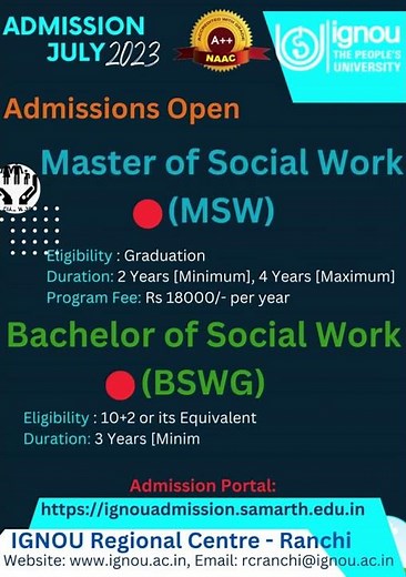 MSW Program of IGNOU