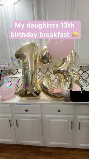 My daughter is officially a teenager birthday breakfast 🍳 #birthdaycelebration #momlife